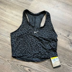 Nike Dri FIT One Slim Fit Printed Tank Top Ladies NWT Leopard Cheetah Print S